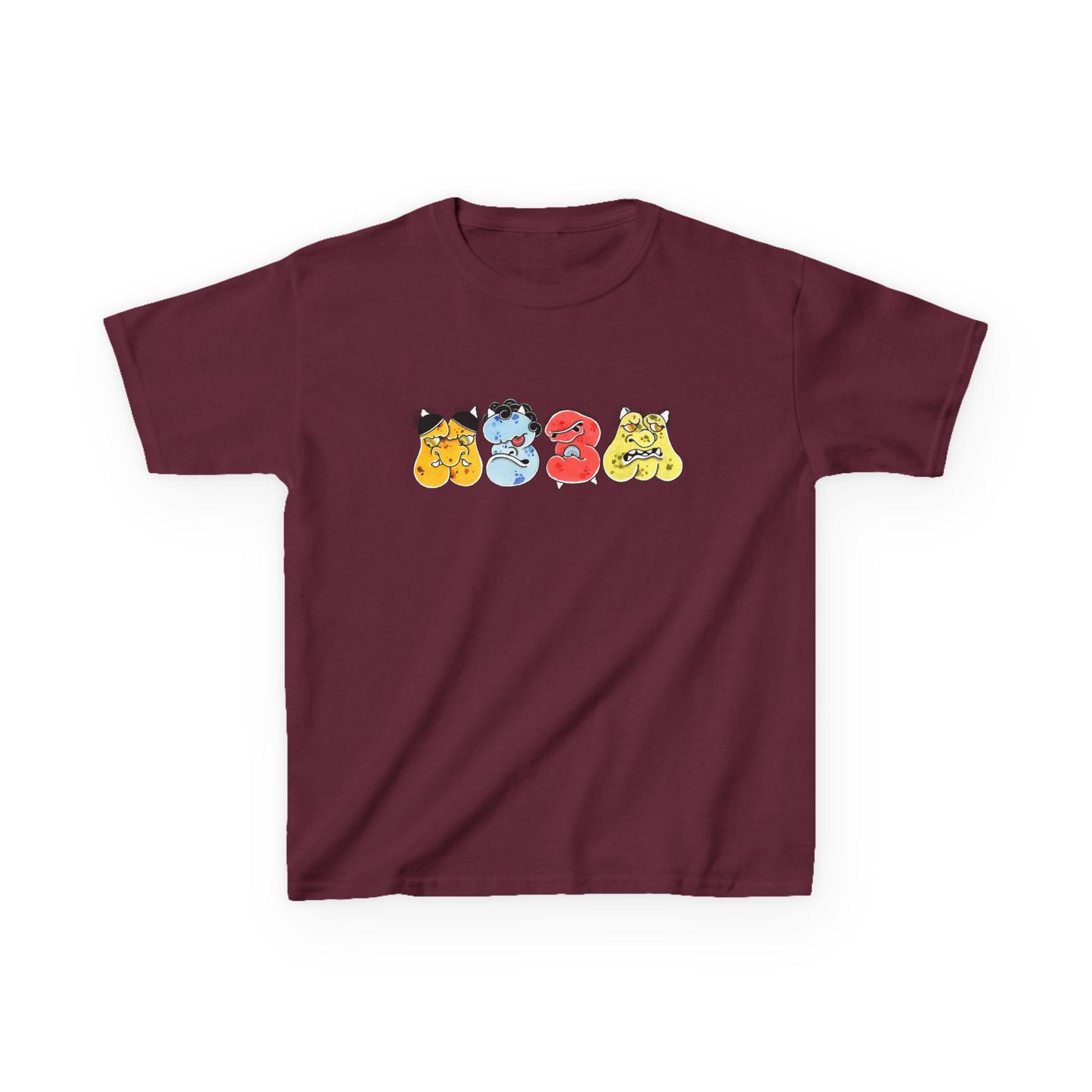 Kids T‑Shirt — Cute Colorful Cartoon Bears Graphic Tee