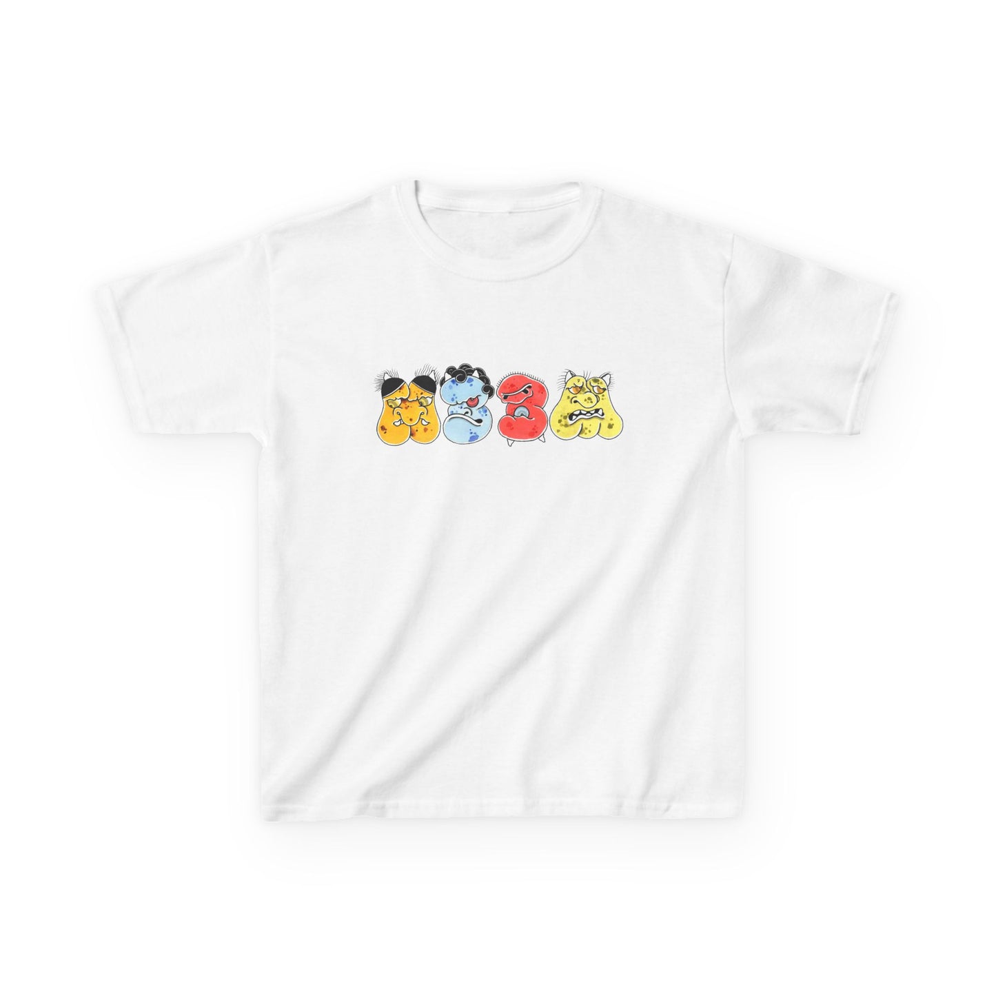 Kids T‑Shirt — Cute Colorful Cartoon Bears Graphic Tee