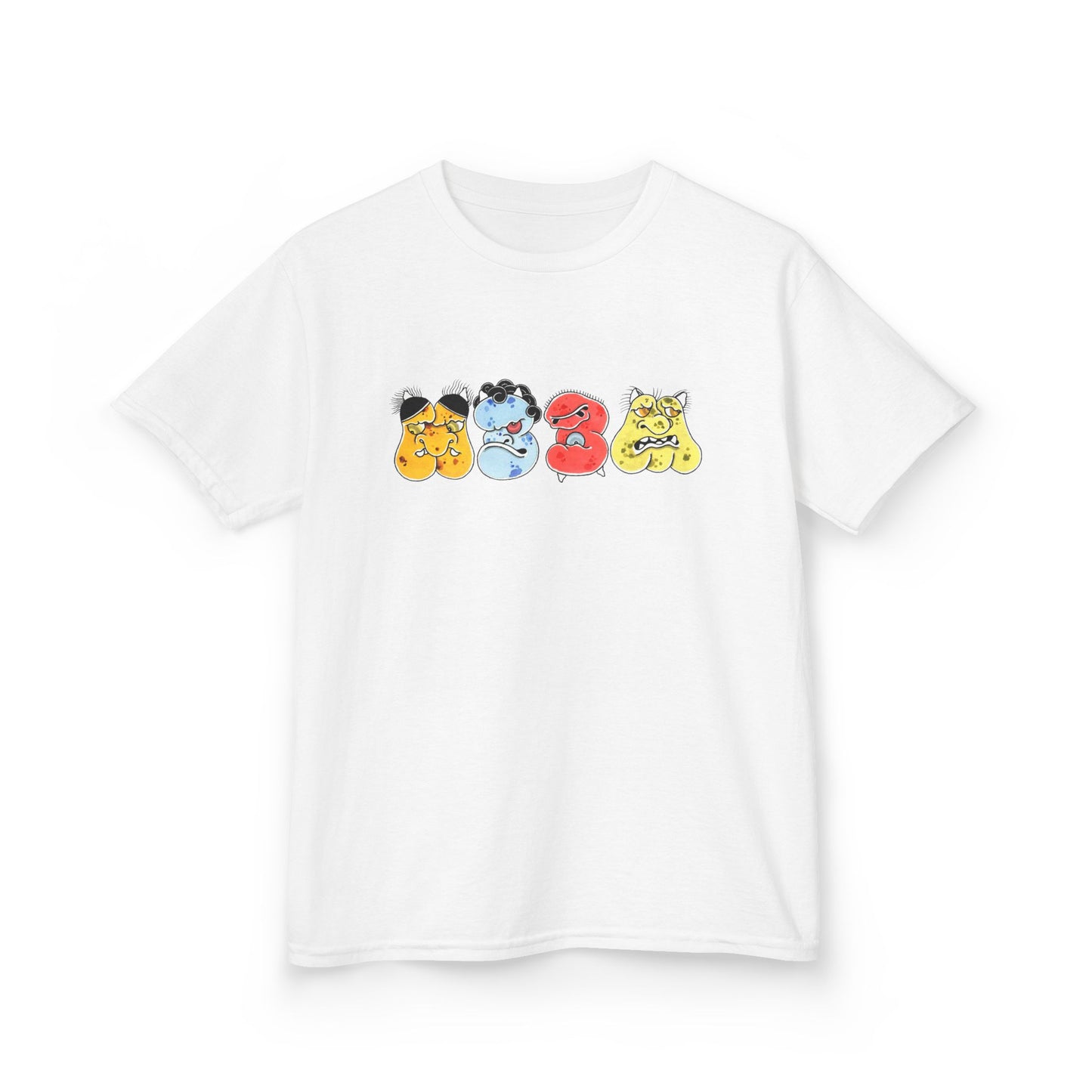 Kids T‑Shirt — Cute Colorful Cartoon Bears Graphic Tee