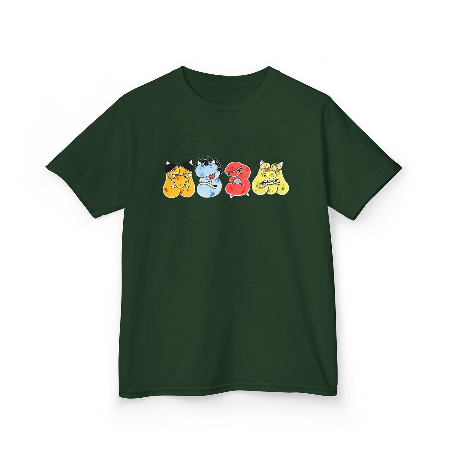 Kids T‑Shirt — Cute Colorful Cartoon Bears Graphic Tee