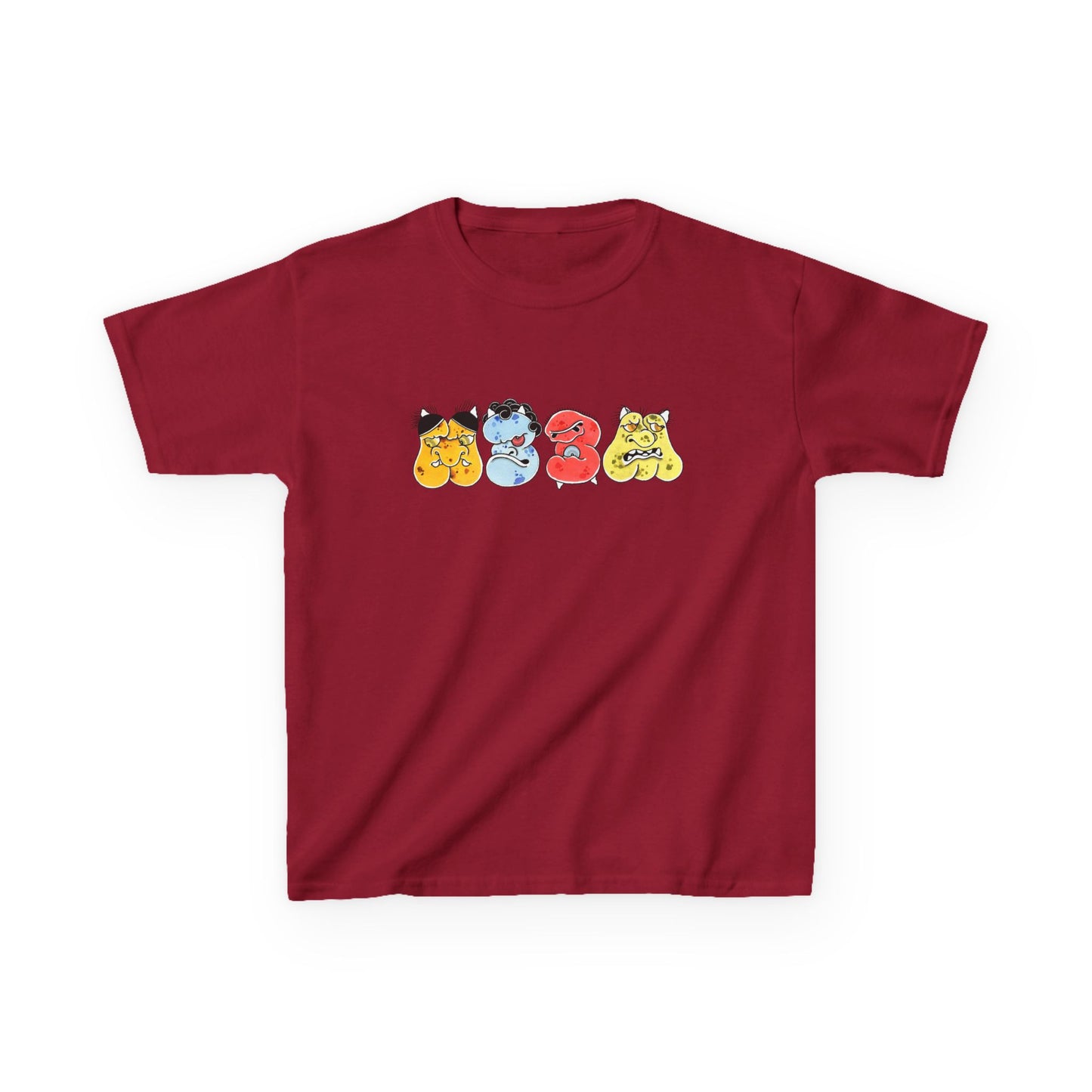 Kids T‑Shirt — Cute Colorful Cartoon Bears Graphic Tee