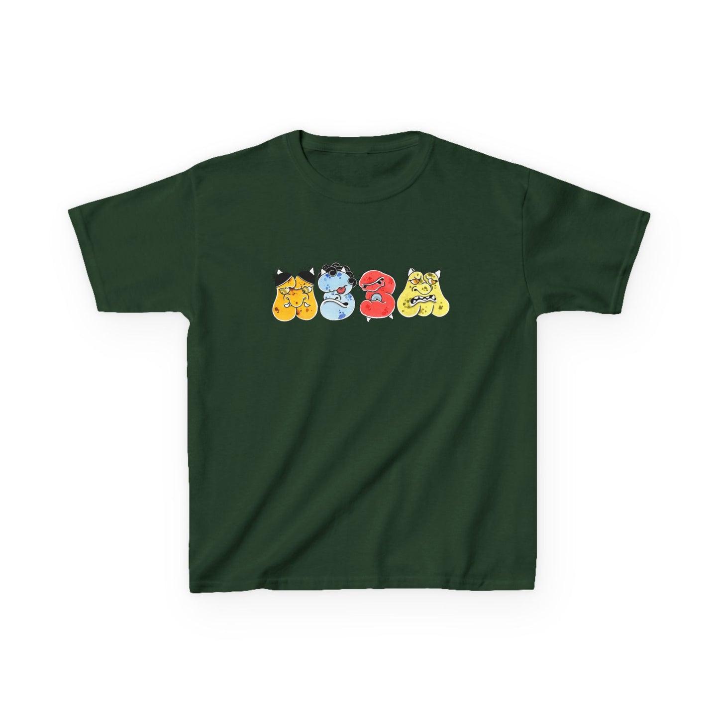 Kids T‑Shirt — Cute Colorful Cartoon Bears Graphic Tee